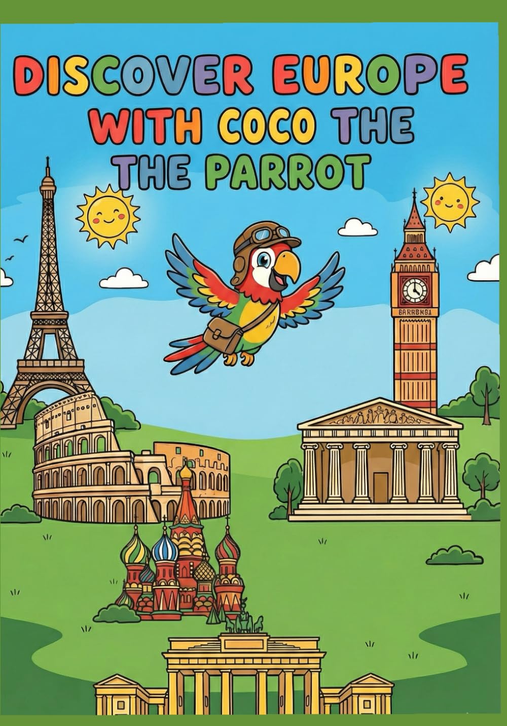 Discover Europe with Coco the parrot: Coloring Book for Kids: Discover and Learn Europe Capitals in a Fun Way