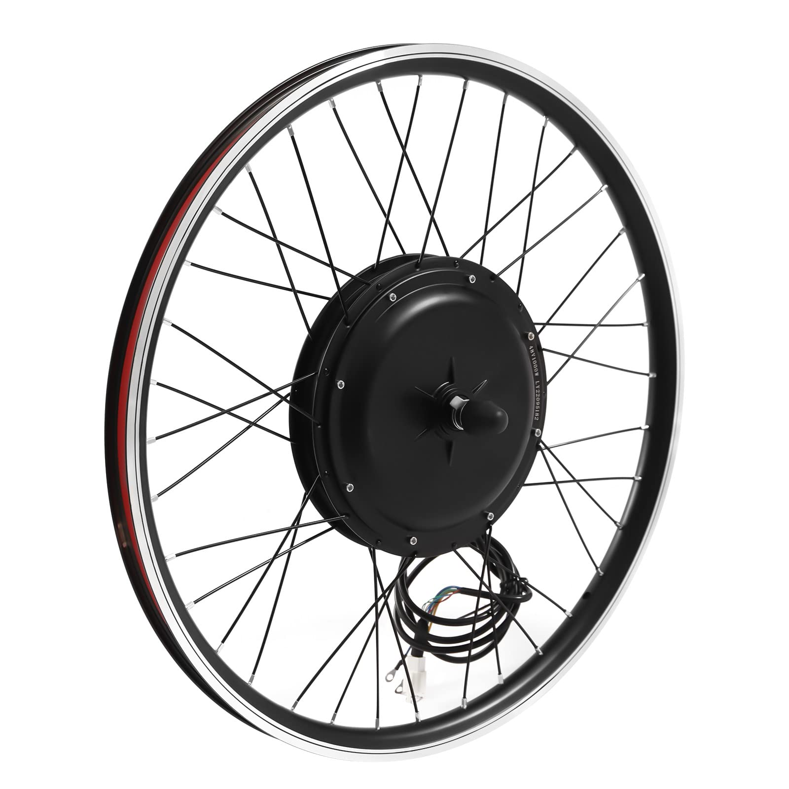 Zestaw do konwersji roweru elektrycznego, 48 V, 1000 W, zestaw do konwersji silnika przedniego koła 55 km/h, wyświetlacz LCD, zestaw doposażeniowy do rowerów dwukołowych 26"