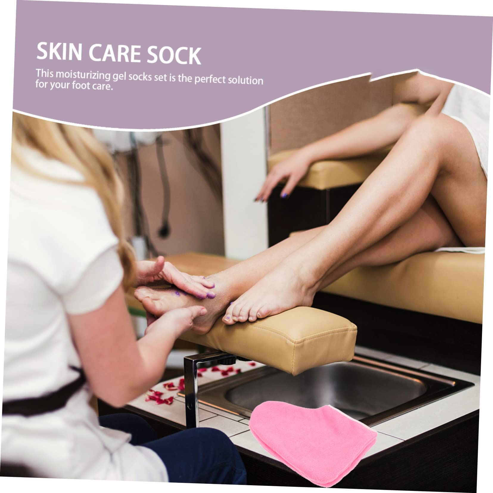 Healeved 2pcs Moisturizing Leg Socks for Women Repairing Softening Dry Cracked Feet Skin Cream