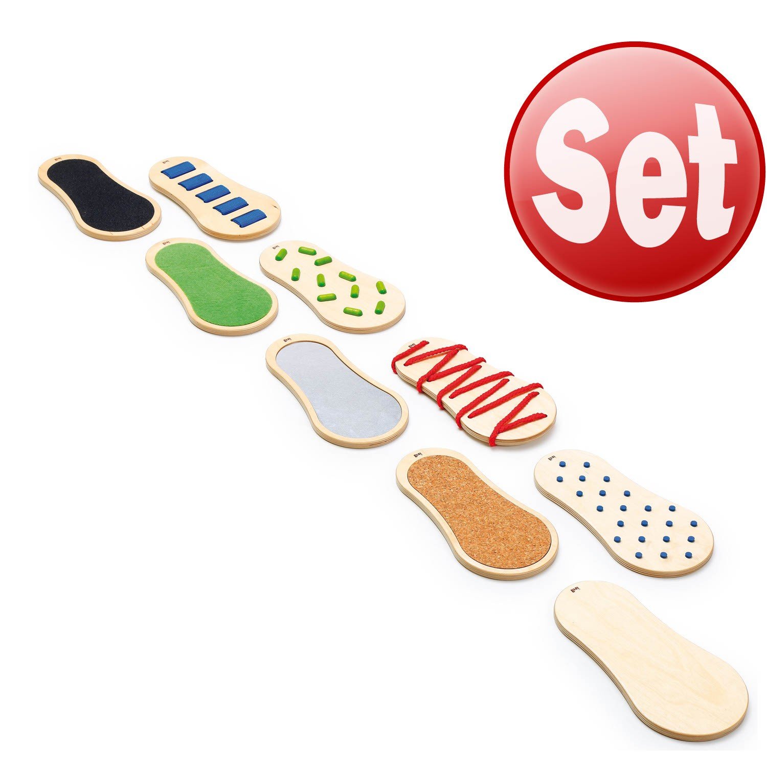 Erzi 44434 SensoPfad XL aus Holz, Fördert Geschicklichkeit, für Freizeit, Sport und Therapie