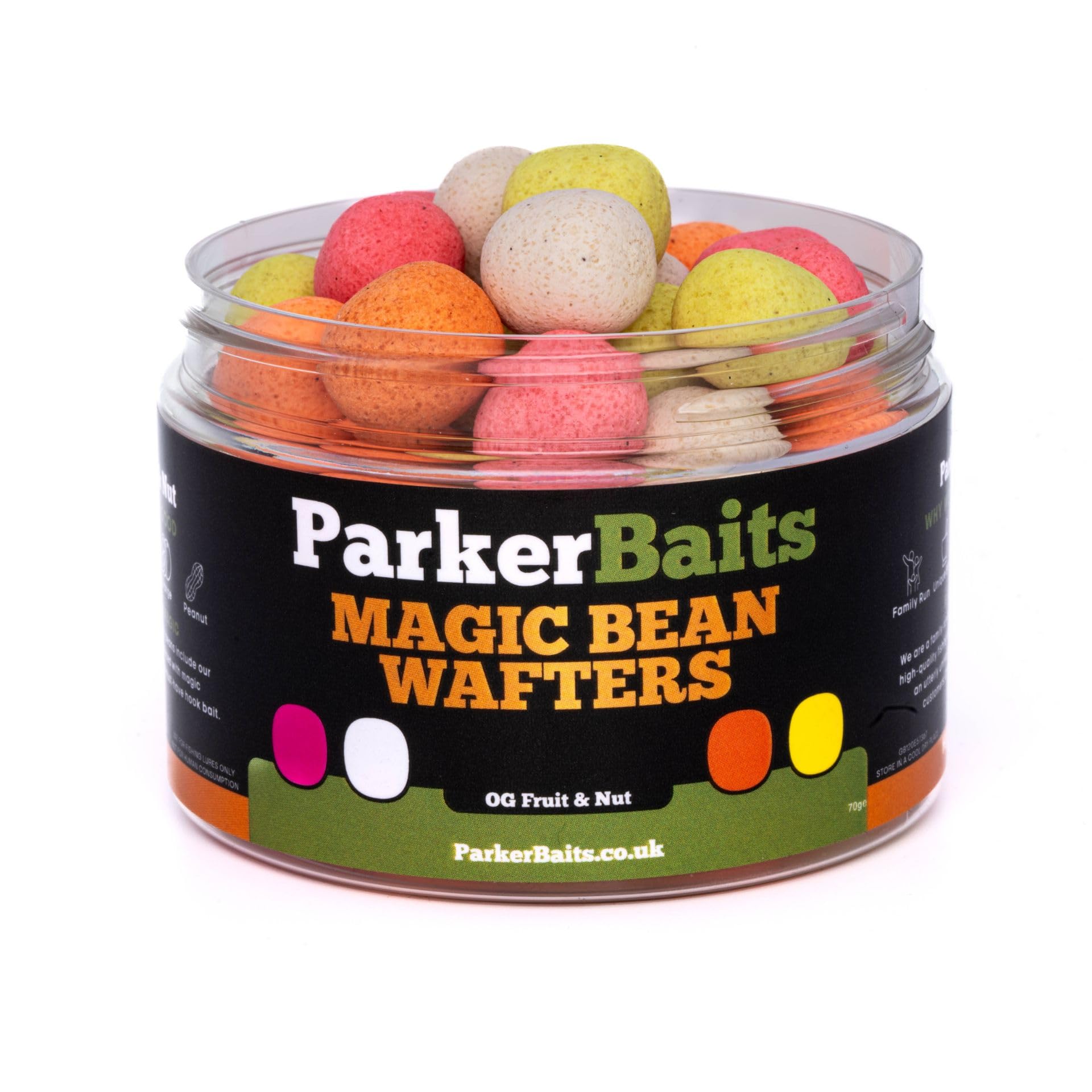 ParkerBaits OG Magic Bean Wafters 12mm Hook baits (OG Fruit & Nut)
