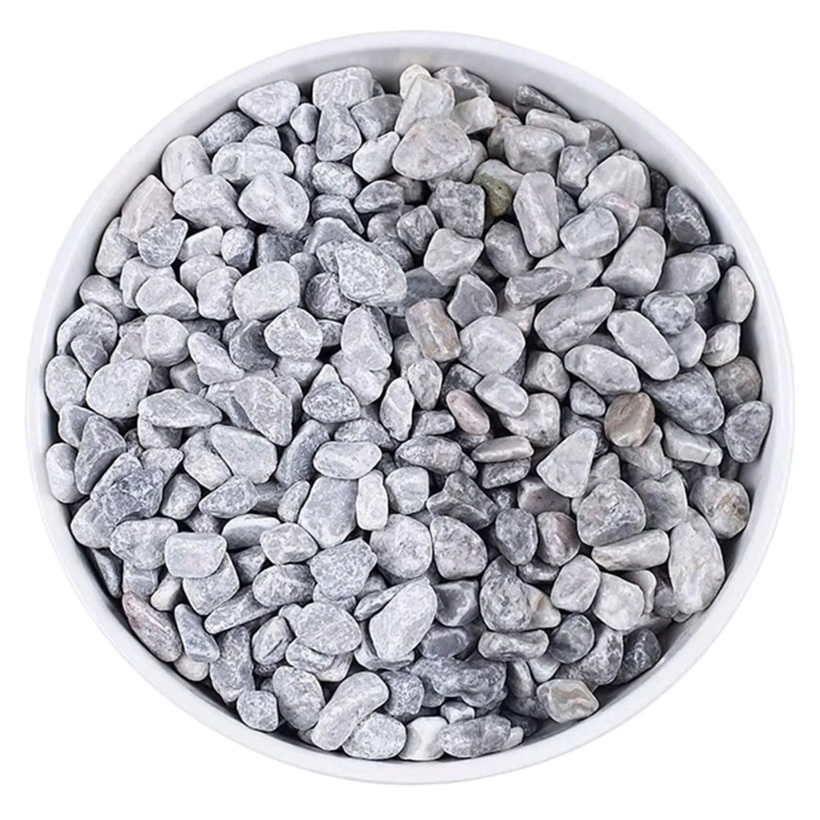 Pierres décoratives Galets de gravier succulents et cactus, 1/5 pouces, pierres polies décoratives, Vases, Aquariums, jardinage extérieur, gris pour Jardin(Grey 800g)