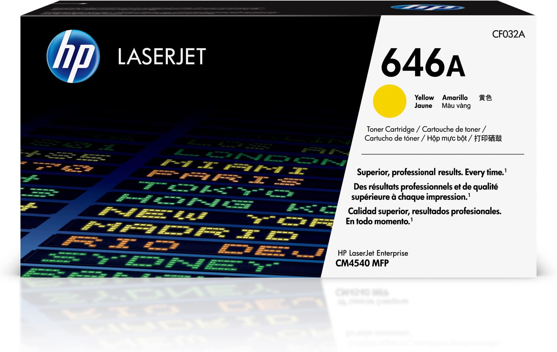 HP Original 646A Yellow Toner Cartridge | Works Color LaserJet Enterprise CM4540 MFP Series | CF032A