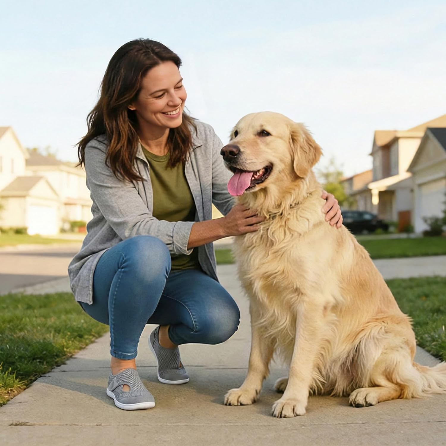 LeIsfIt Womens Wide Diabetic Shoes Adjustable Barefoot Walking Shoes Breathable Zero Drop Sneakers for Wide Width Arthritis Edema Feet - Image 2