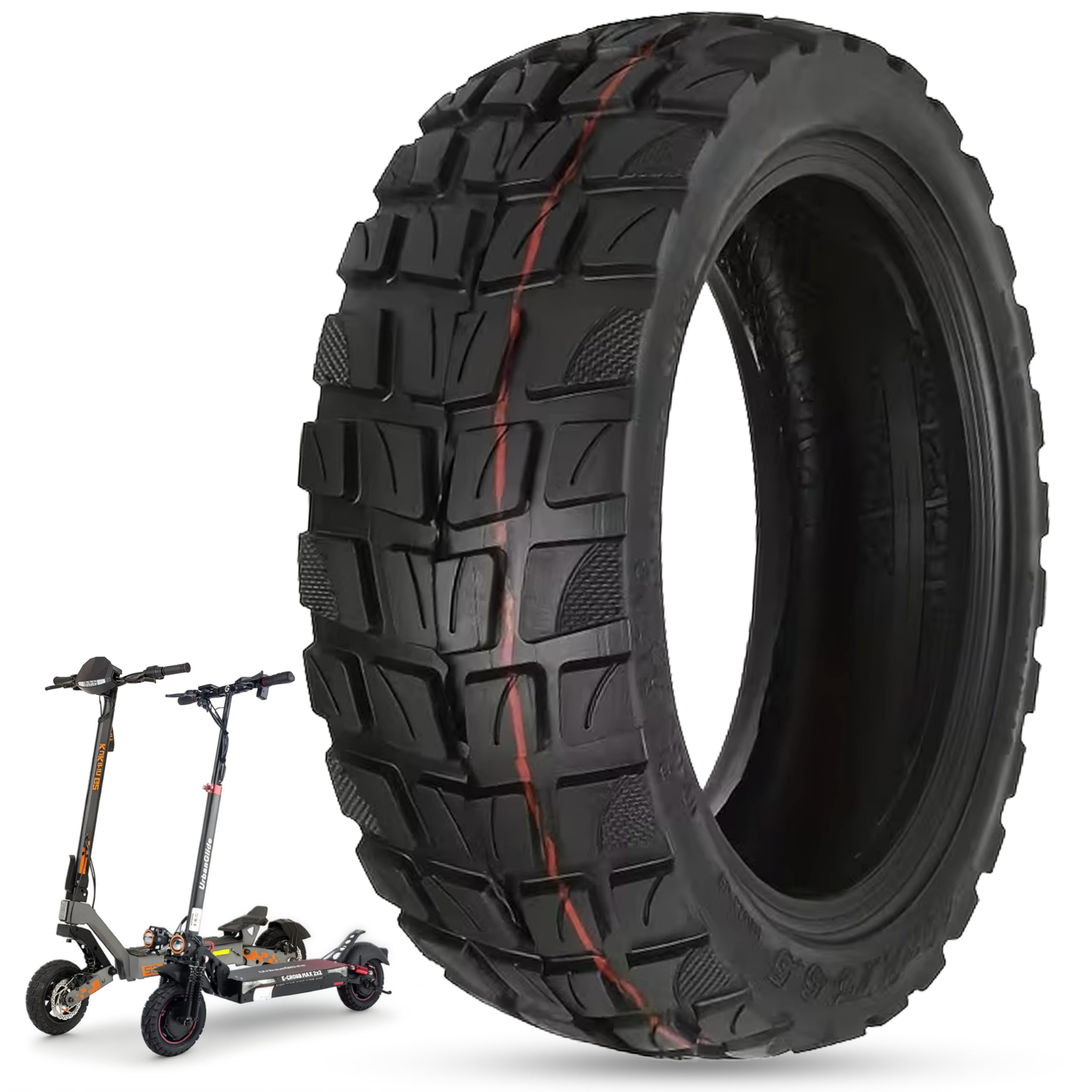 ANSENI Gomme Monopattino 10x2.75-6.5, Ruota Tubeless 10 Pollici per Scooter Elettrico Smartgyro Speedway Rockway/crossover/kukirin G3/ Kukirin G2/dualtron 3 (1 Ruota)
