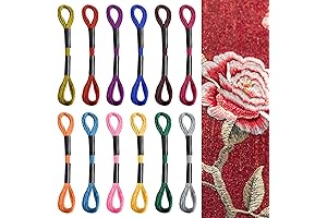 12 Skeins Me-tallic Embroidery Thread