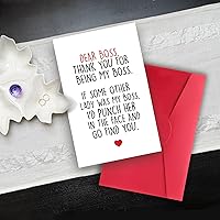 Vista 6 de Huameigf Tarjeta de feliz día del jefe para dama jefa, linda tarjeta de regalo para jefa, divertida tarjeta de cumpleaños de jefe de empleado