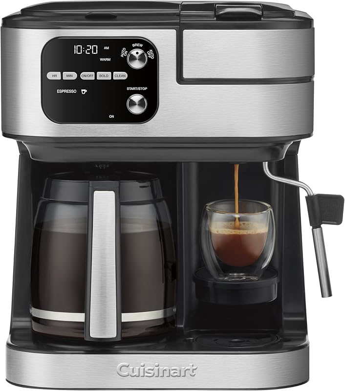 Cuisinart Coffee Center Barista Bar Cafetera 4 en 1, Compatible con cápsulas de una sola porción, Cafetera, Tres tamaños de preparación, SS-4N1NAS, Negro