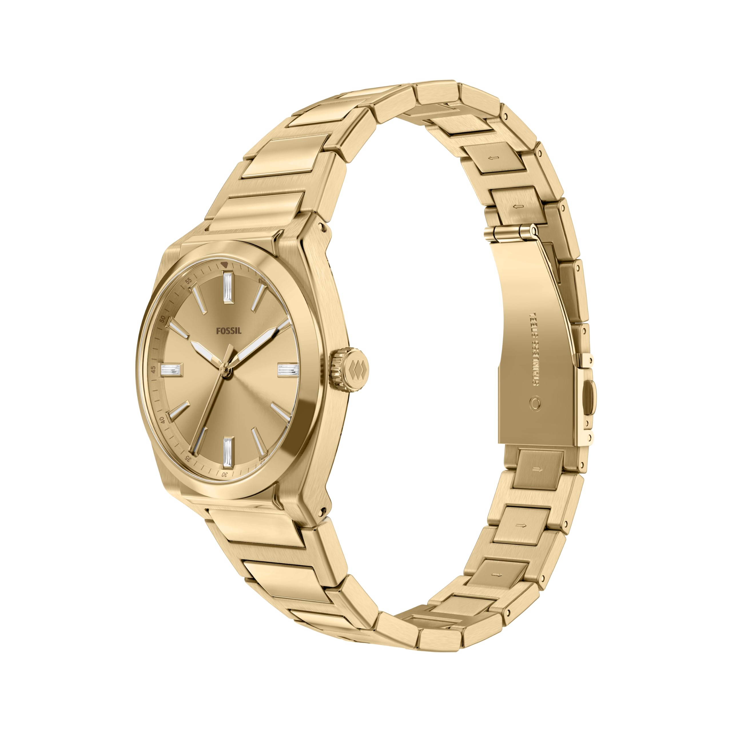 Fossil Everett Donna Orologio in acciaio inossidabile color oro 27MM, ES5492