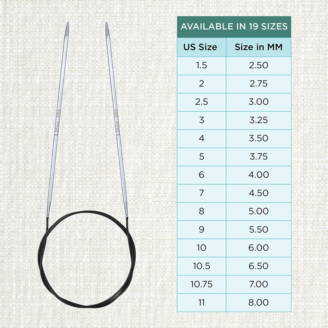 KnitPro KP12184 Cubique De Nova Aiguille Circulaire Fixe Bois