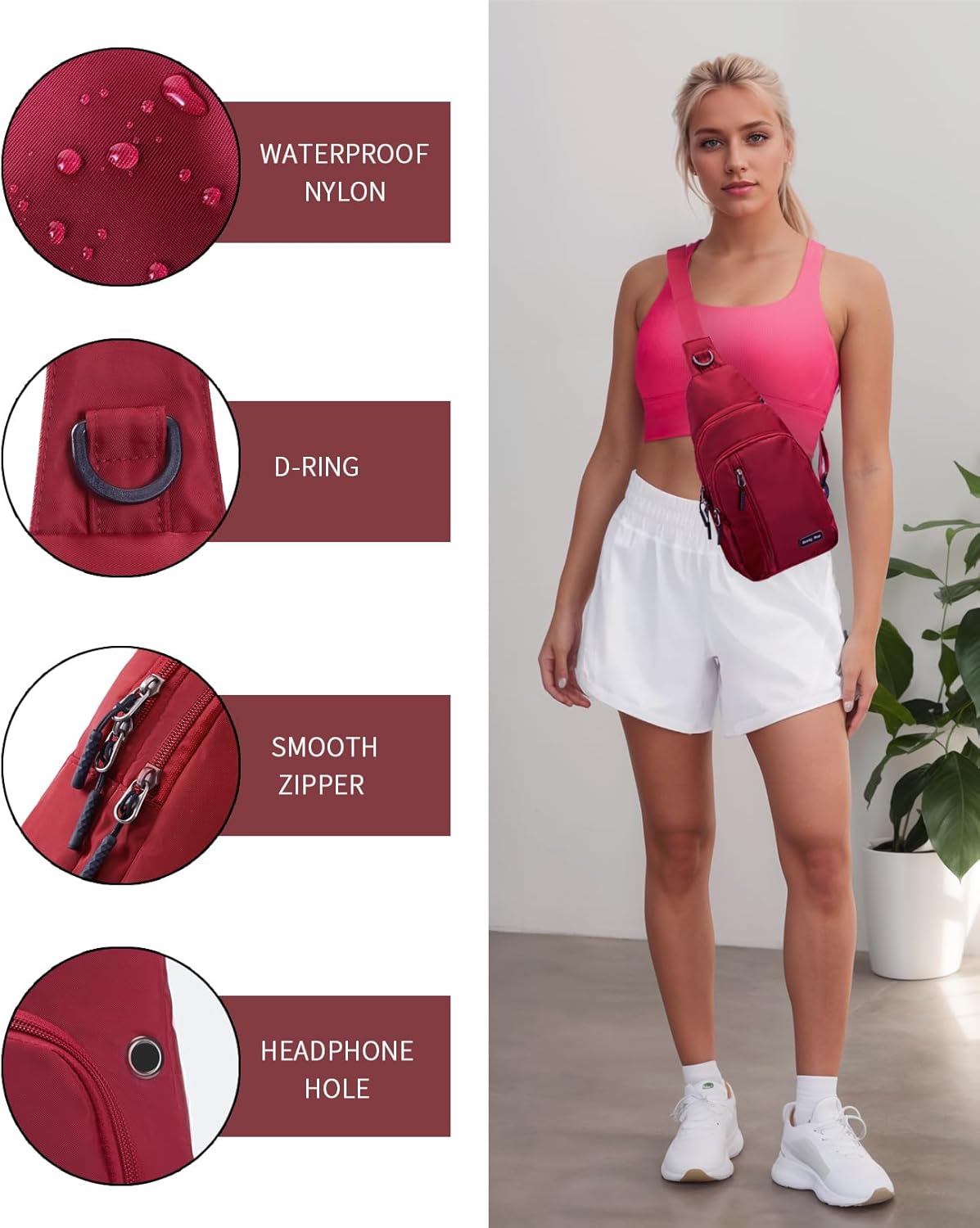 Seoky Rop Small Sling Bag Crossbody for Men Women One Strap Shoulder Cross Body Bag Sling Backpack for Travel - Image 6