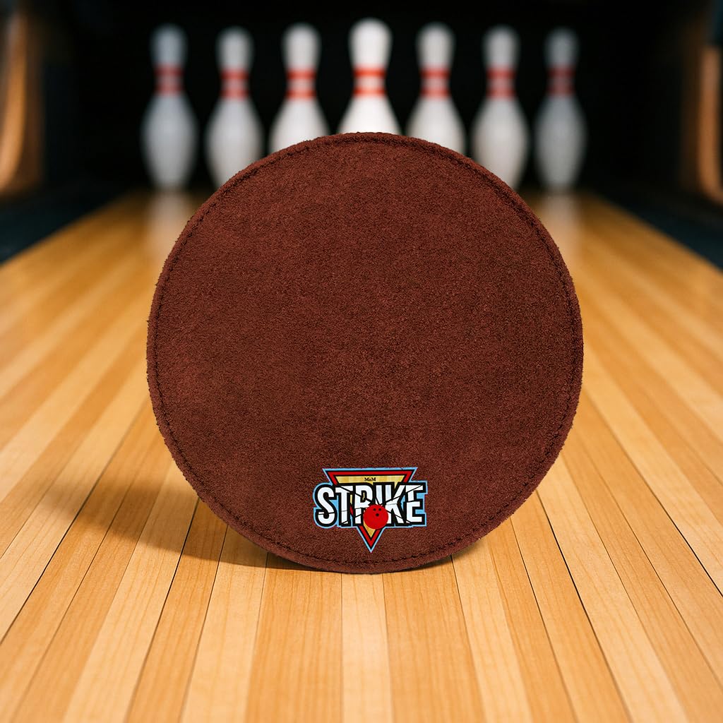 M&M Strike FARBMIX - Almohadilla de piel para bowling shammy de 2 caras (18 cm), color negro