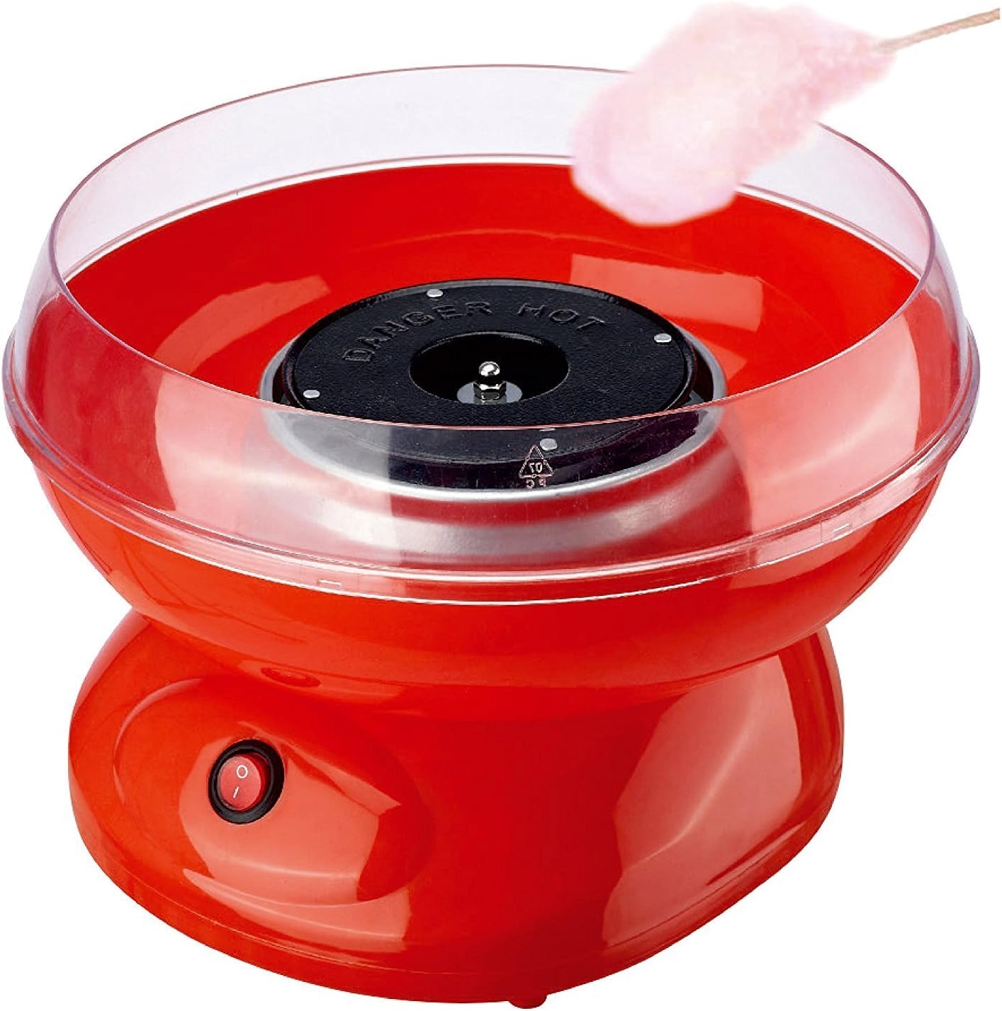 MINI CHEF Cotton Candy Maker with Two Packs of Candy Floss Sugar + Detachable Splash Guard + Sugar Spoon+ 10 Bamboo Sticks