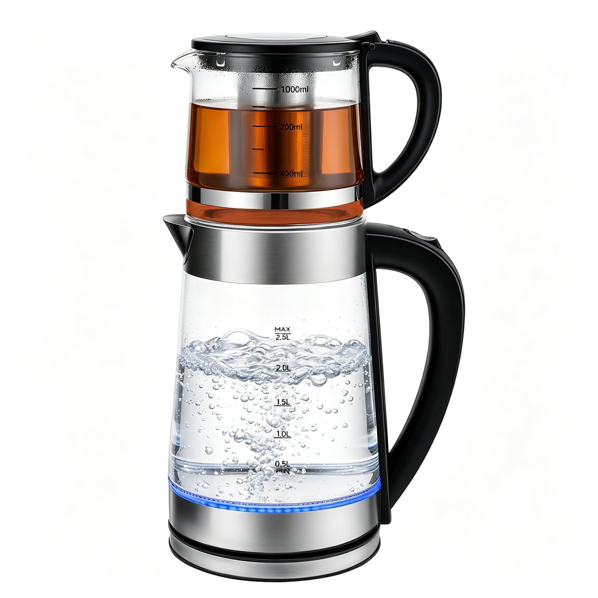 Bouilloire en verre 2,5 l avec fonction maintien au chaud durable