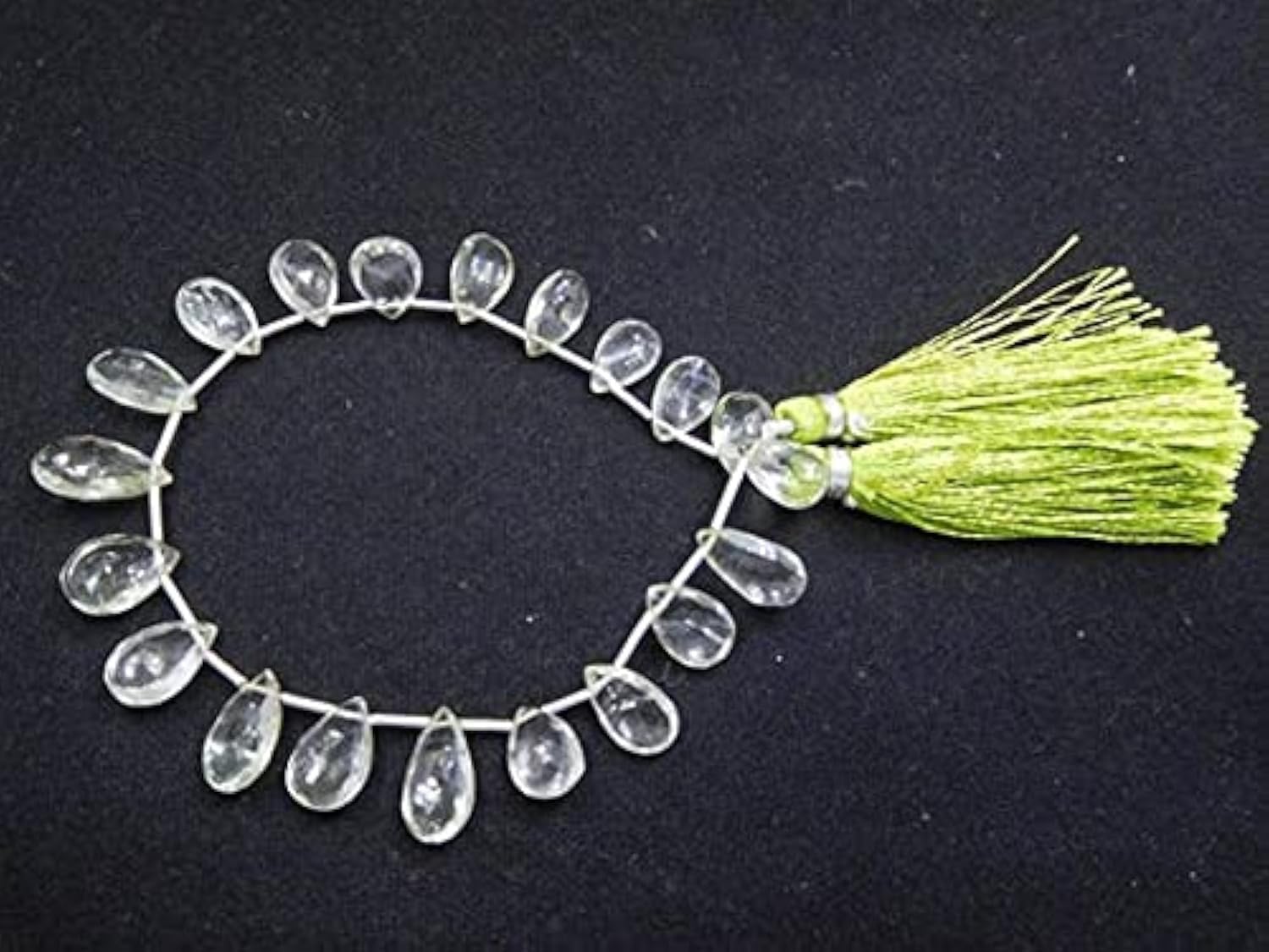 Perles améthyste verte naturelle LKBEADS de haute qualité taillées en poire pour joaillerie