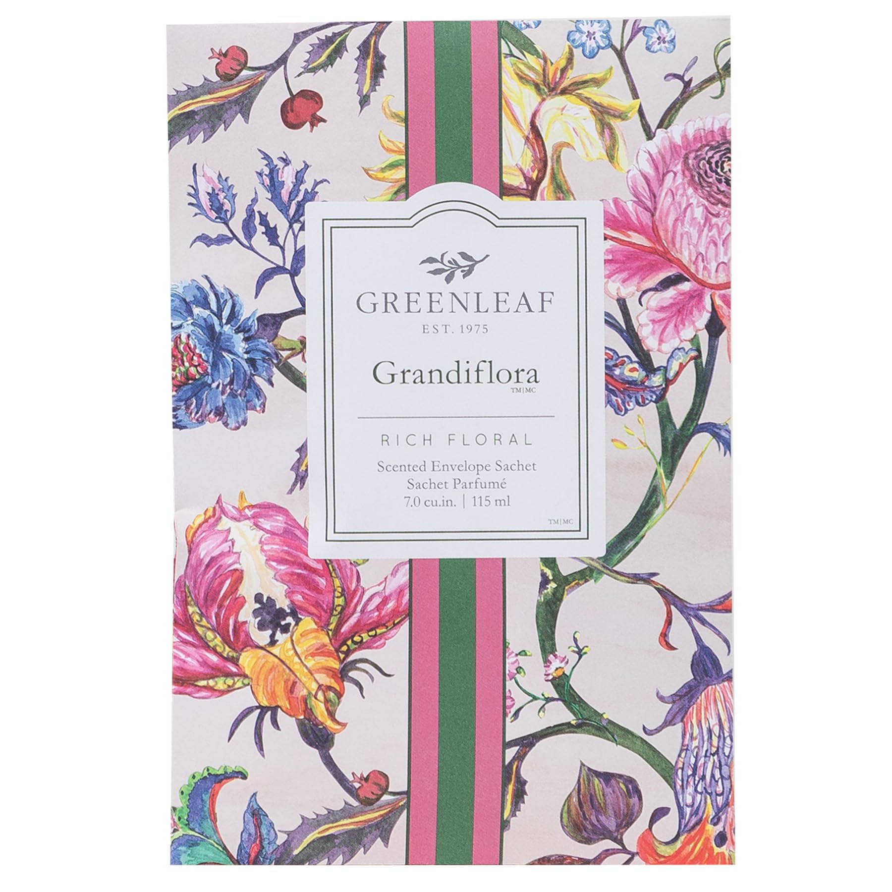 Greenleaf Orange/Amber Grandiflora Fruit Large Scented Sachet Bag - Drawer Fragrance Wardrobe Air Room Freshener For Living Room, Bedroom, Bathroom Or Car