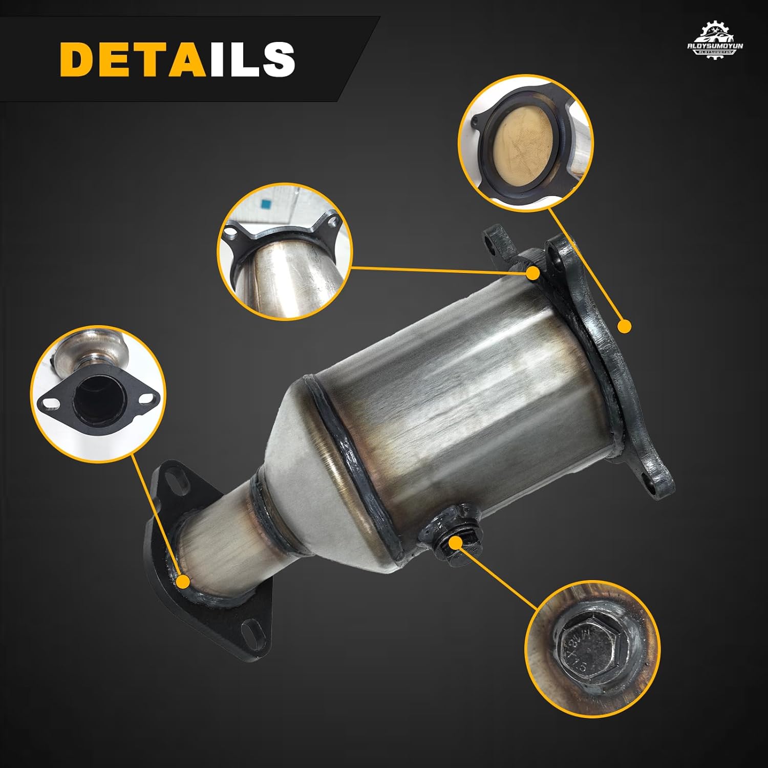 16490 16491 Front and Rear Catalytic Converter Kit Compatible with 2007-2012 Ford Taurus X/Edge/Flex/Fusion,for 2007-2010 Lincoln MKS/MKX/MKZ, for 2007-2015 Mazda 6/CX-9,for 2008-2009 Mercury Sable