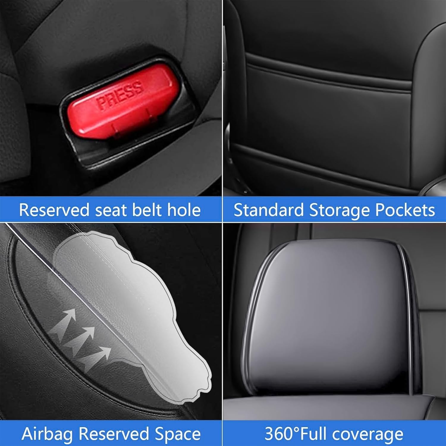 TTX LIGHTING Custom Fit Seat Covers for Honda CRV 2023 2024 2025 2026 LX,EX,EX-L &Hybrid Models Full Set Car Seat Cover for Trucks SUV Waterproof CR-V Seat Cushion Faux Leather Black/Gray