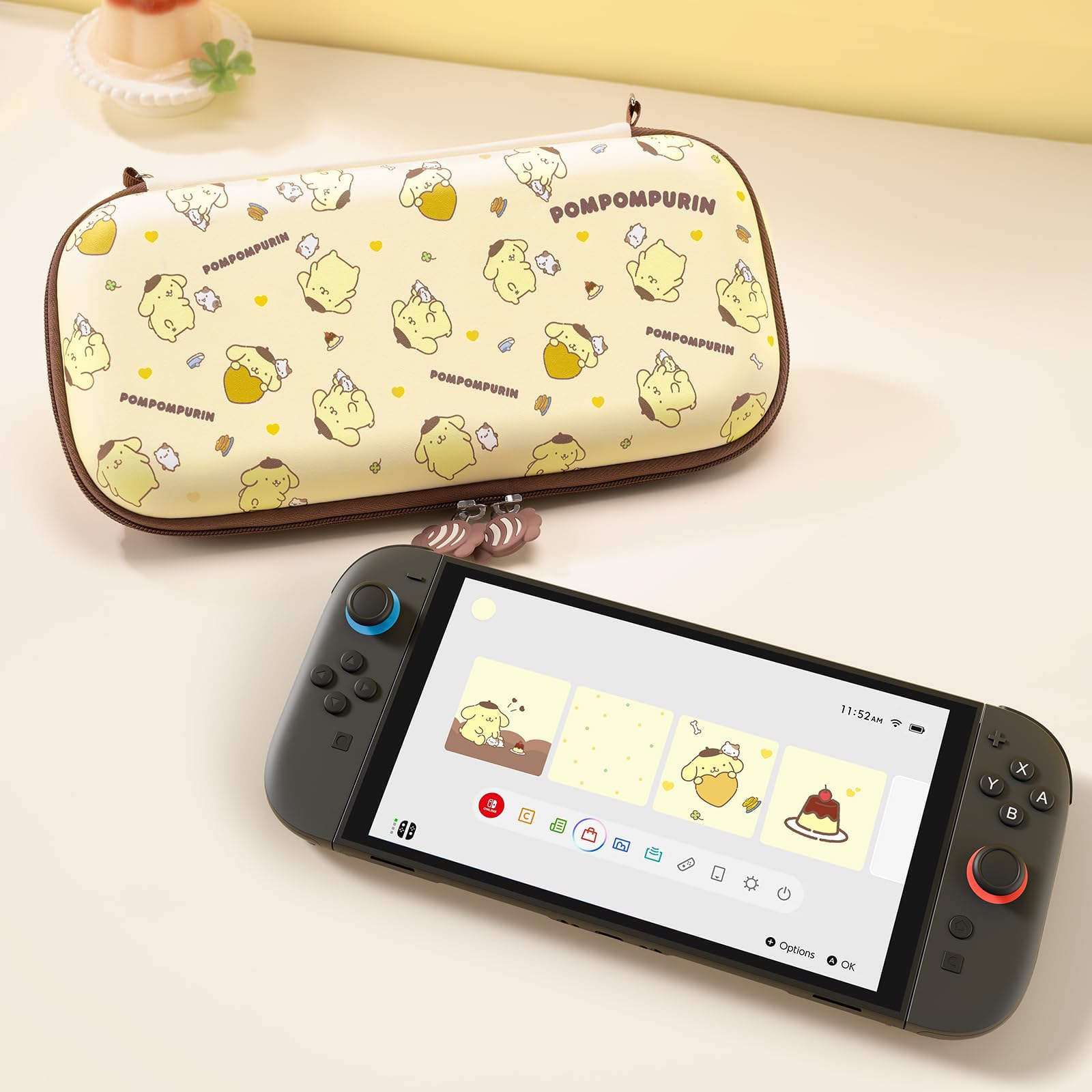 Kuitmor Tragetasche Kompatibel mit Switch 2 (2025) 7,9 Zoll, Hartschalen Reisetasche mit 12 Spielkarten-Steckplätzen