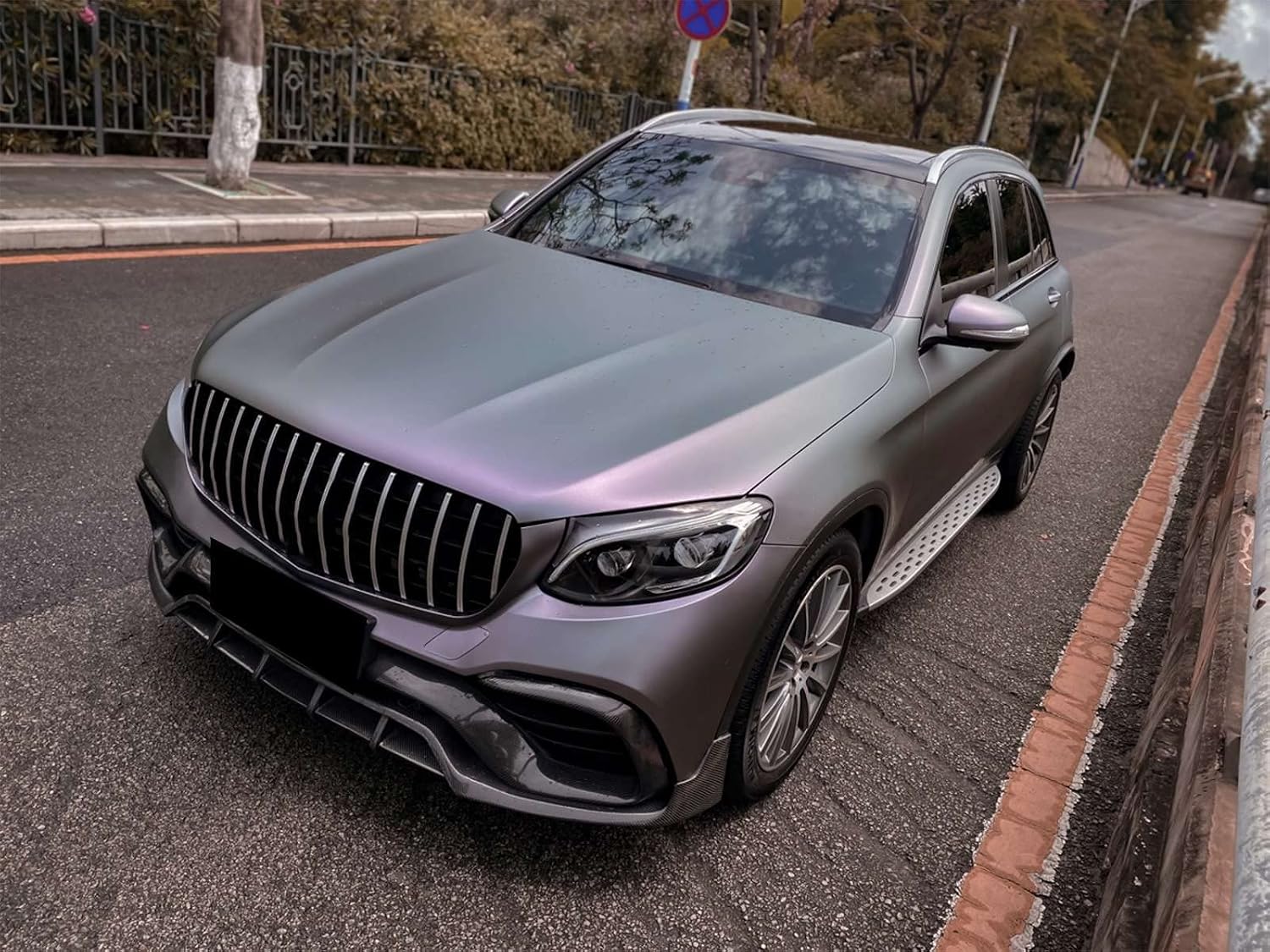5FTx5FT PET Pearl Metallic Carpi Gray Purple Vinyl Wrap Auto Car Sticker Decal Film Sheet Bubble Free Air Release Technology with Tool Set