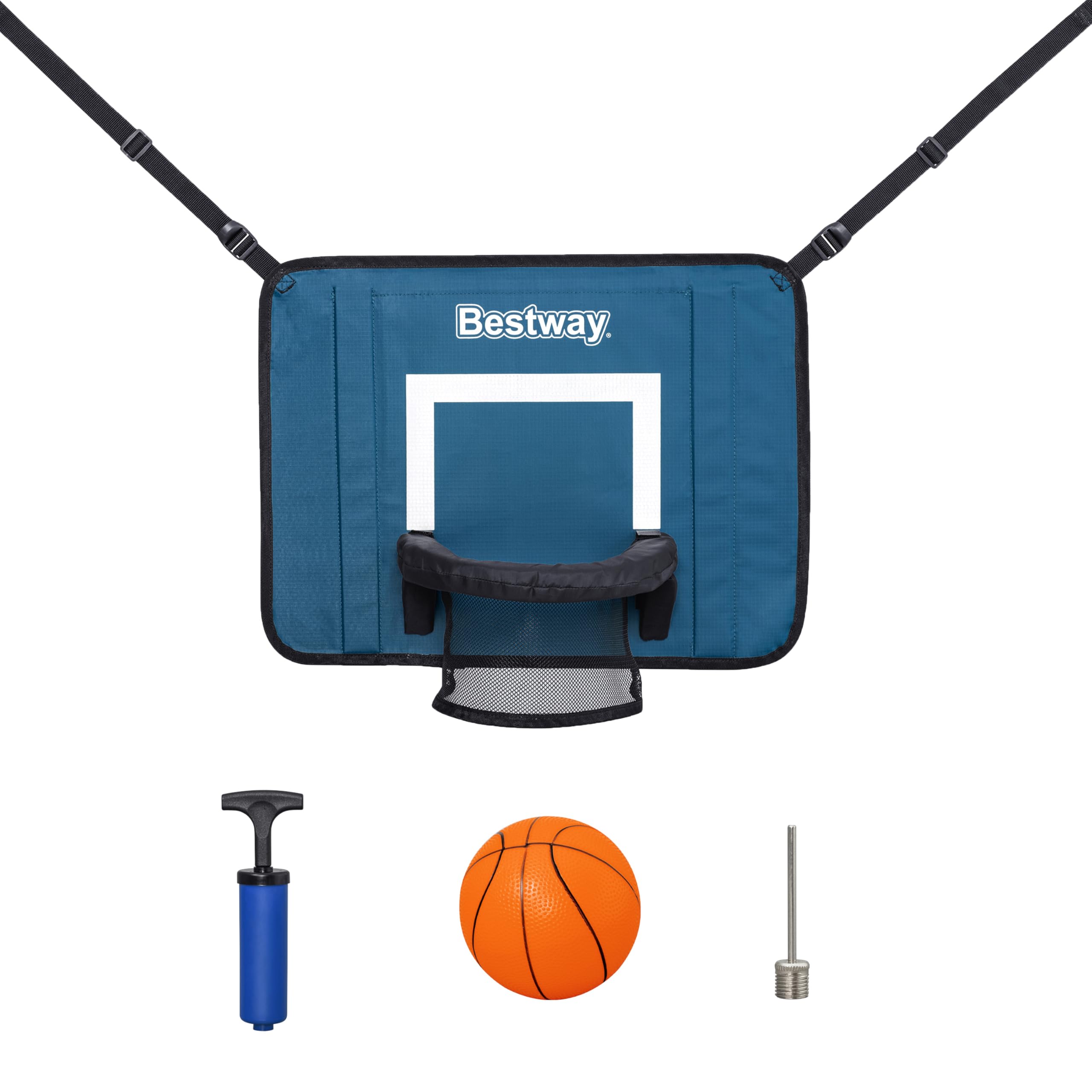 Bestway Trampoline Basketball Game with Ball and Pump, Adjustable Basketball Hoop for Trampoline