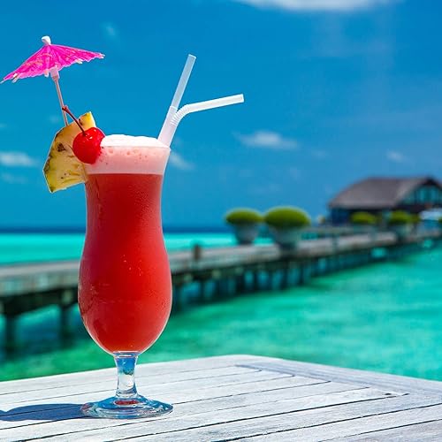 Miniatura 9 de ALINK 200 popotes flexibles negros + 200 popotes flexibles blancos