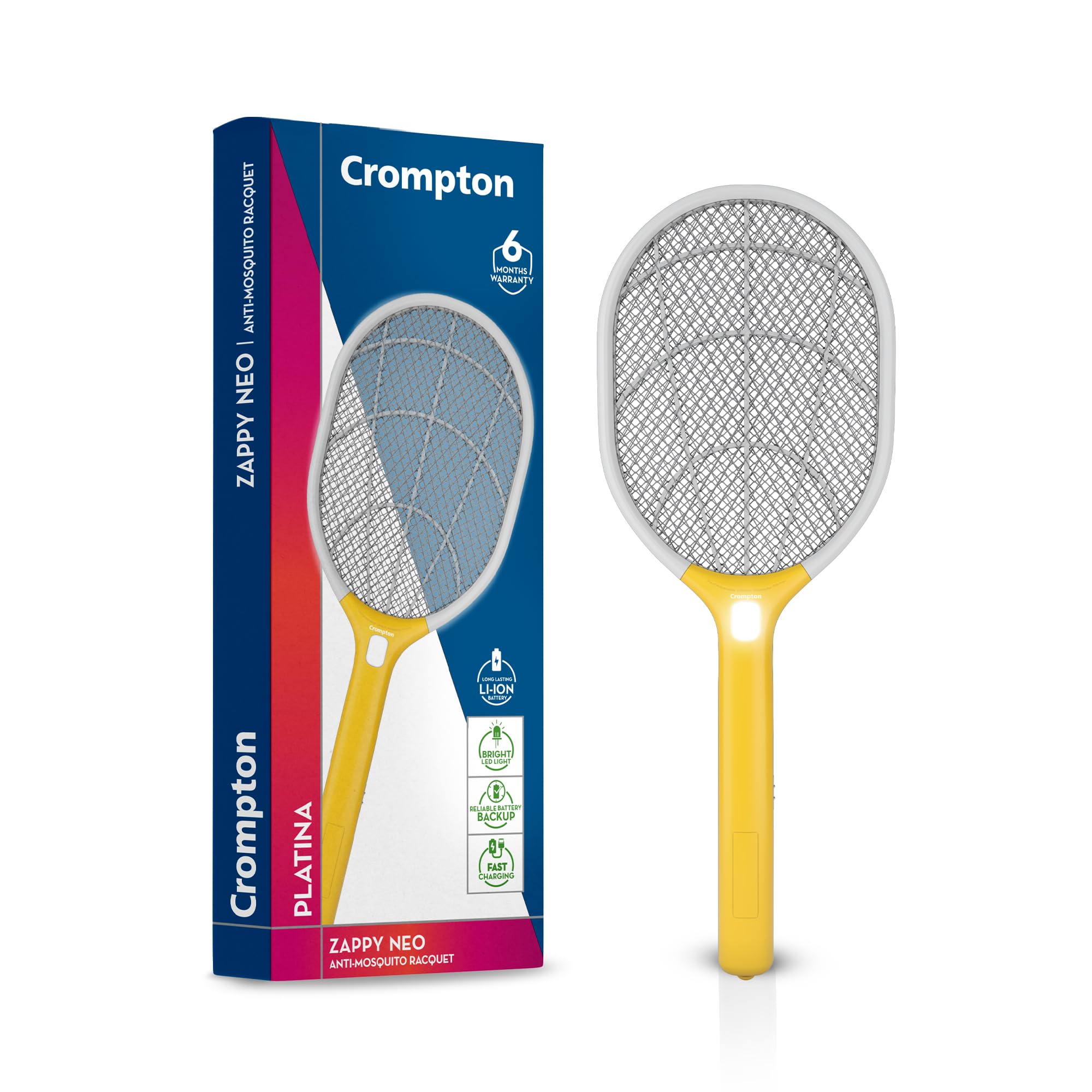 Crompton Anti-Mosquito Racquet-ZAPPY-NEO | Mosquito Bat | Mosquito Killer | Rechargeable Mosquito Racket | Long Lasting Battery | 6 Months Warranty-picture-13