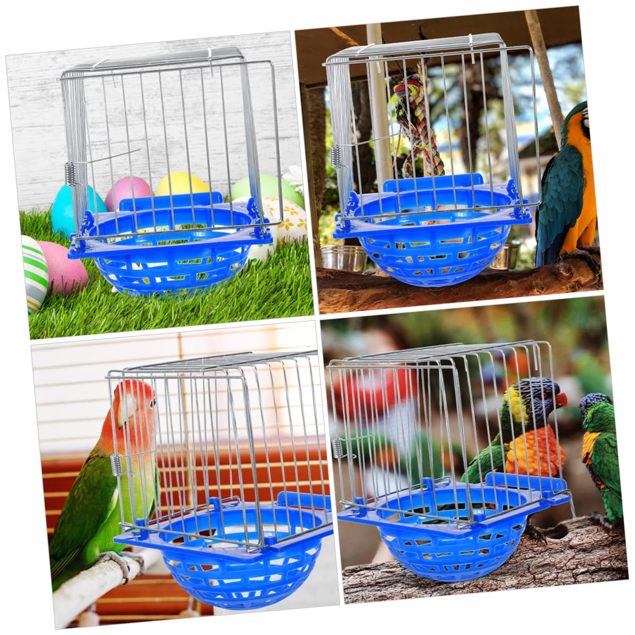 HANABASS 4pièces Lot de Nids pour Pinsons et Perruches Nichoirs en Fibre Naturelle Conception Adaptée Reproduction Nettoyage Facile pour Petits Oiseaux