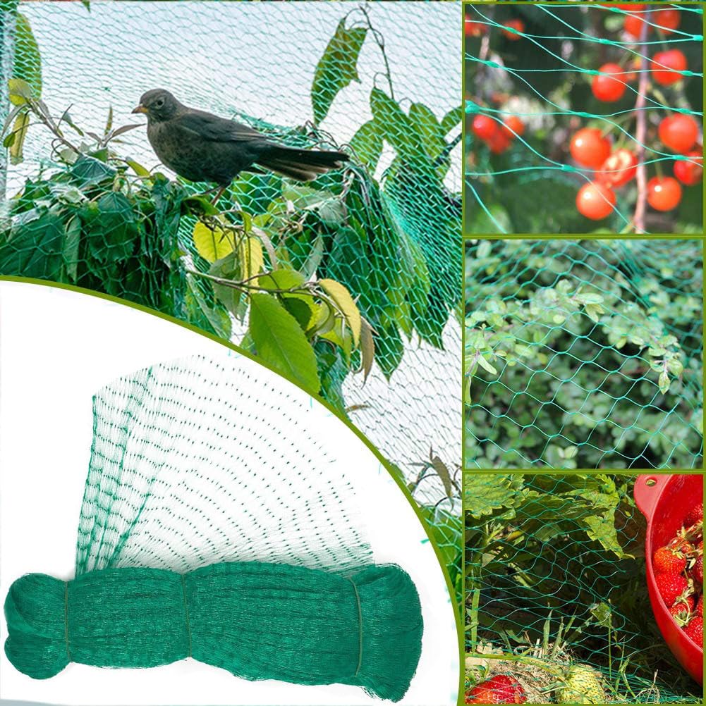 LYVQZPWLRRéseau anti-oiseau en nylon, Filet anti-oiseaux, filet de jardin vert for protéger les fruits et légumes des oiseaux et des animaux. Clôture des plantes de ferme, filet de couverture des étan