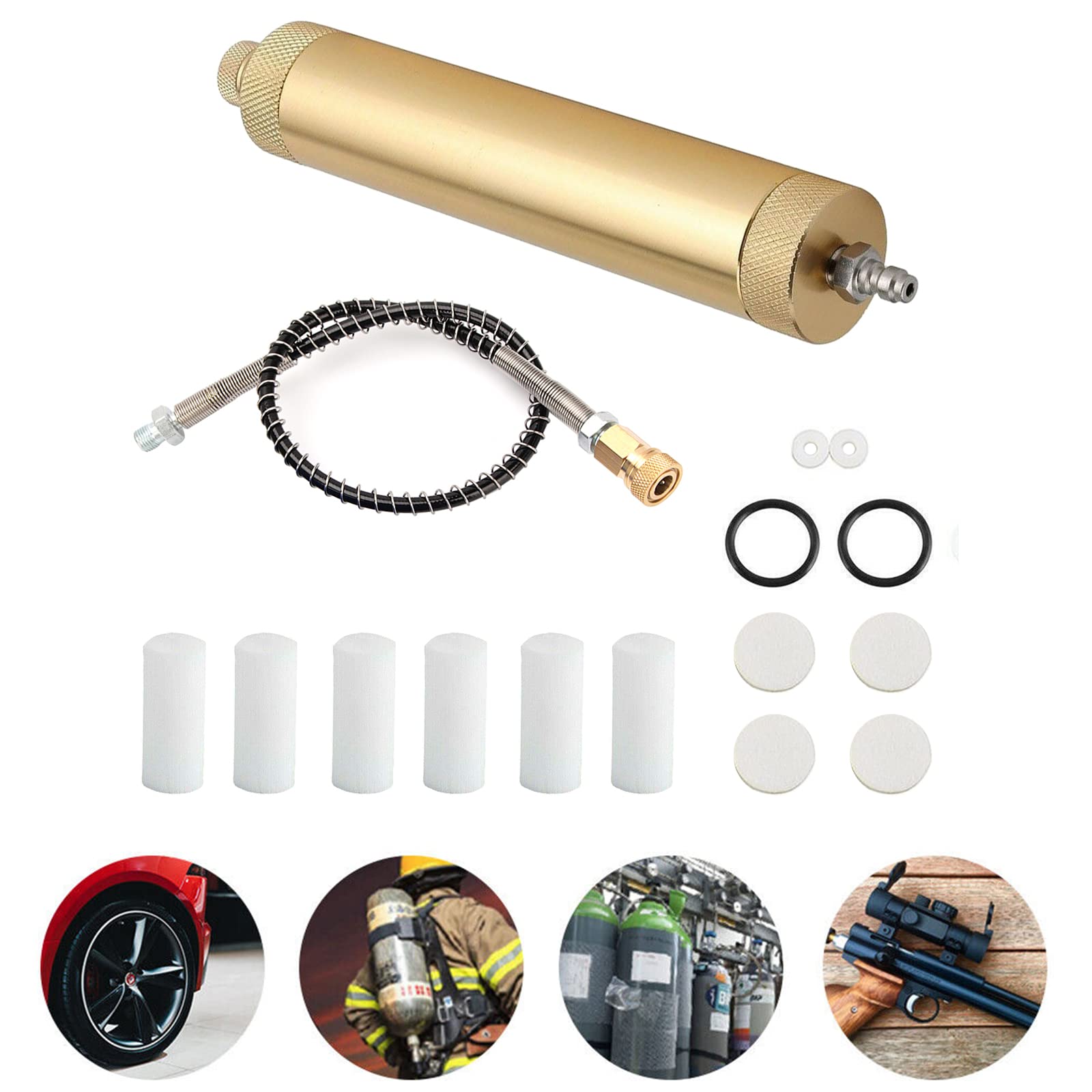 Filtro per compressore d'aria, filtro per acqua e olio con tubo ad alta pressione, pompa per filtro dell'aria PCP ad alta pressione con attacco rapido, separatore per immersioni