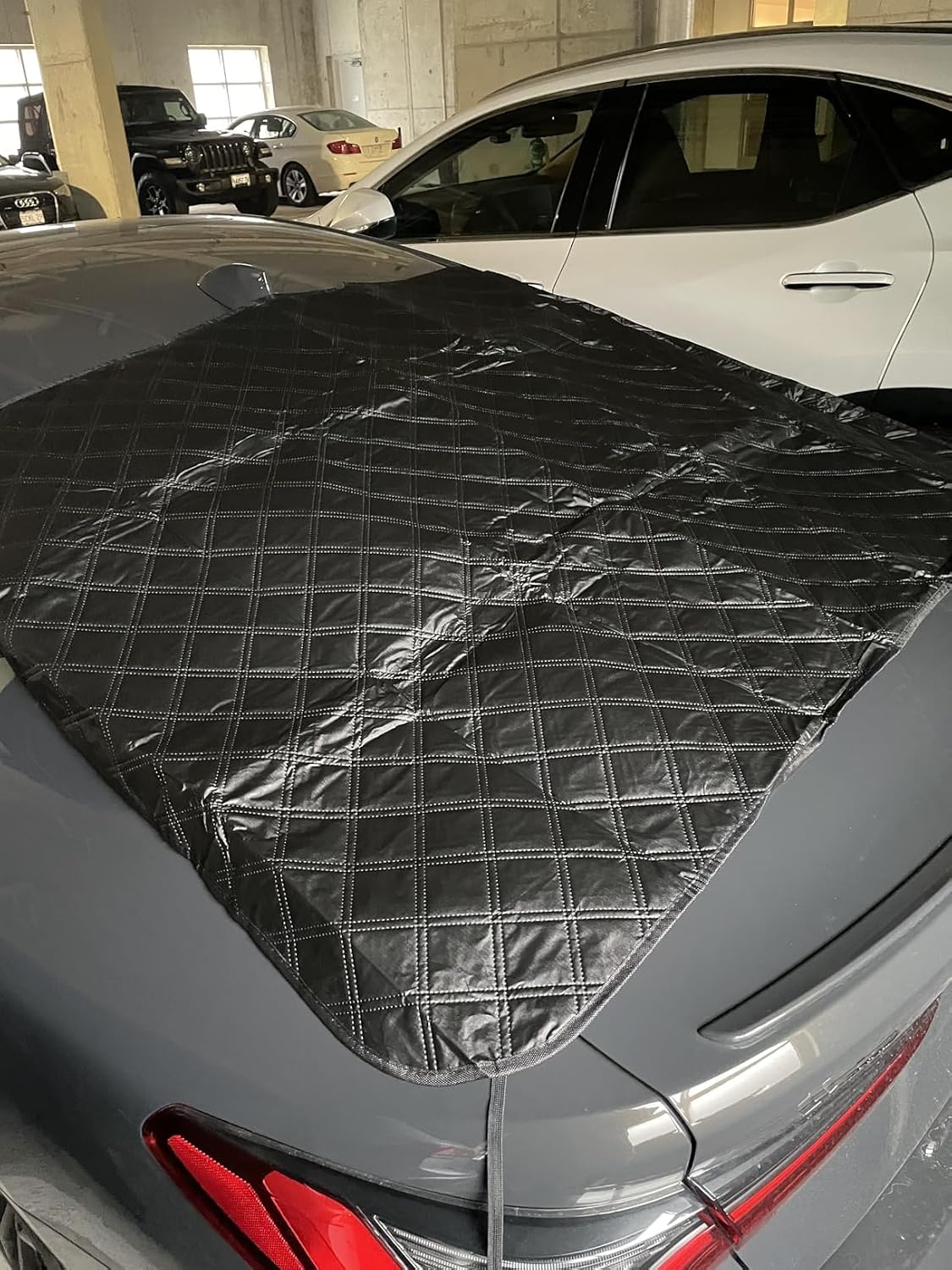Car Rear Windshield Cover for Ice and Snow, Thicken Rear Frost Guard Windshield Cover for Cars Hatchback Sedan Trucks Vans and SUV（58"x 42"）