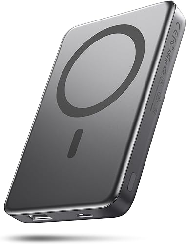 for Magsafe Battery Pack, 10000mAh Magnetic Portable Charger with USB-C 20W Fast Charging, Slim & Lightweight Wireless Power Bank for iPhone Air/17/16/15/14/13 Series, for Travel Cruise Essentials(Slate)