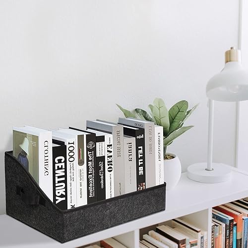 Miniatura 7 de Msoesticcdl - 2 contenedores plegables de almacenamiento trapezoidal con asa canasta de almacenamiento de armario de gran capacidad contenedores de