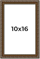 Vista 134 de Marco de fotos completo de madera dorada envejecida de 16 x 20 pulgadas con plexiglás acrílico UV, parte trasera de tablero de espuma y accesorios