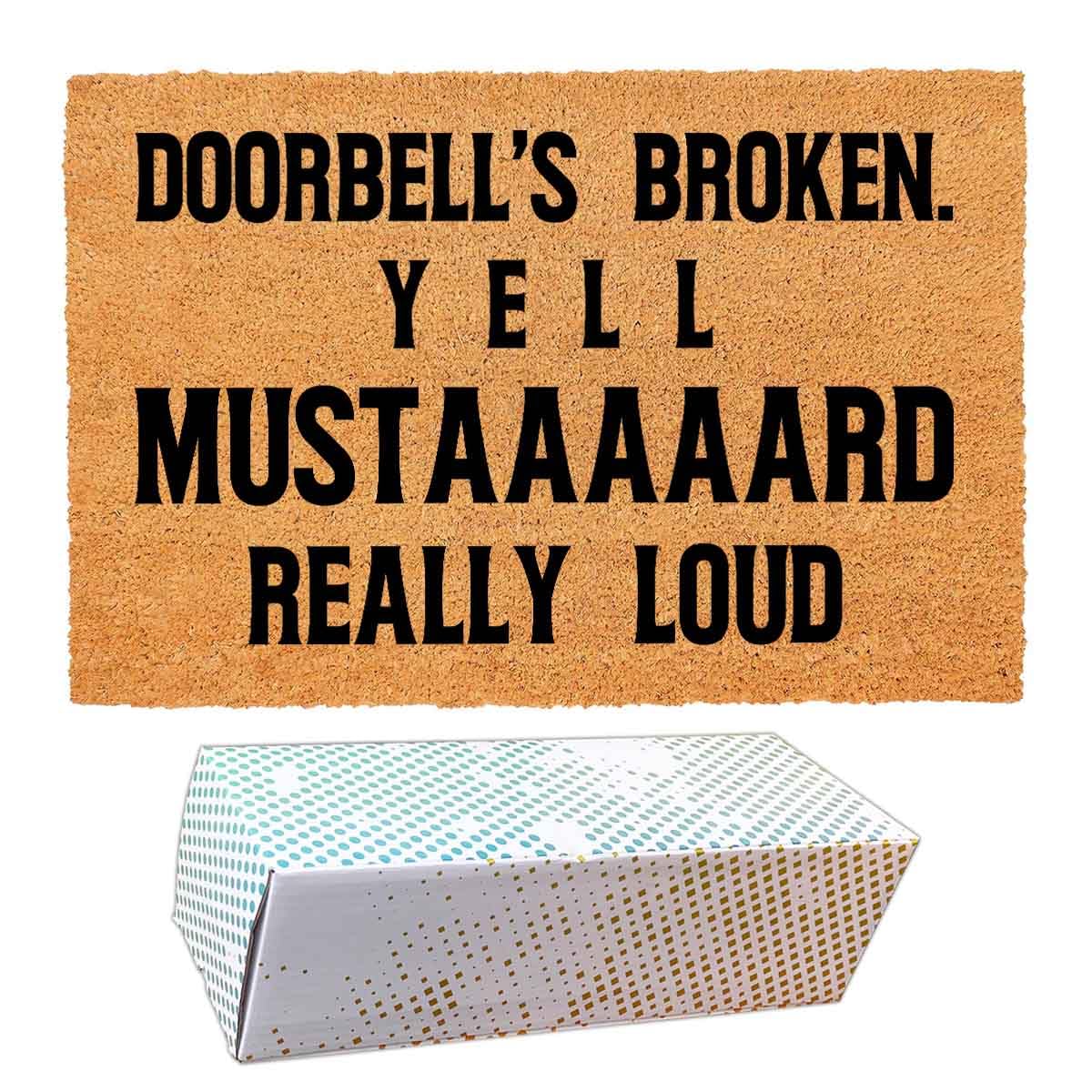 Funny Coir Doormat Welcome Front Porch Patio Decor Mat for The Entrance Way Outdoor Rug with Heavy-Duty Non Slip Outside Matt 23.6 x 15.7inch