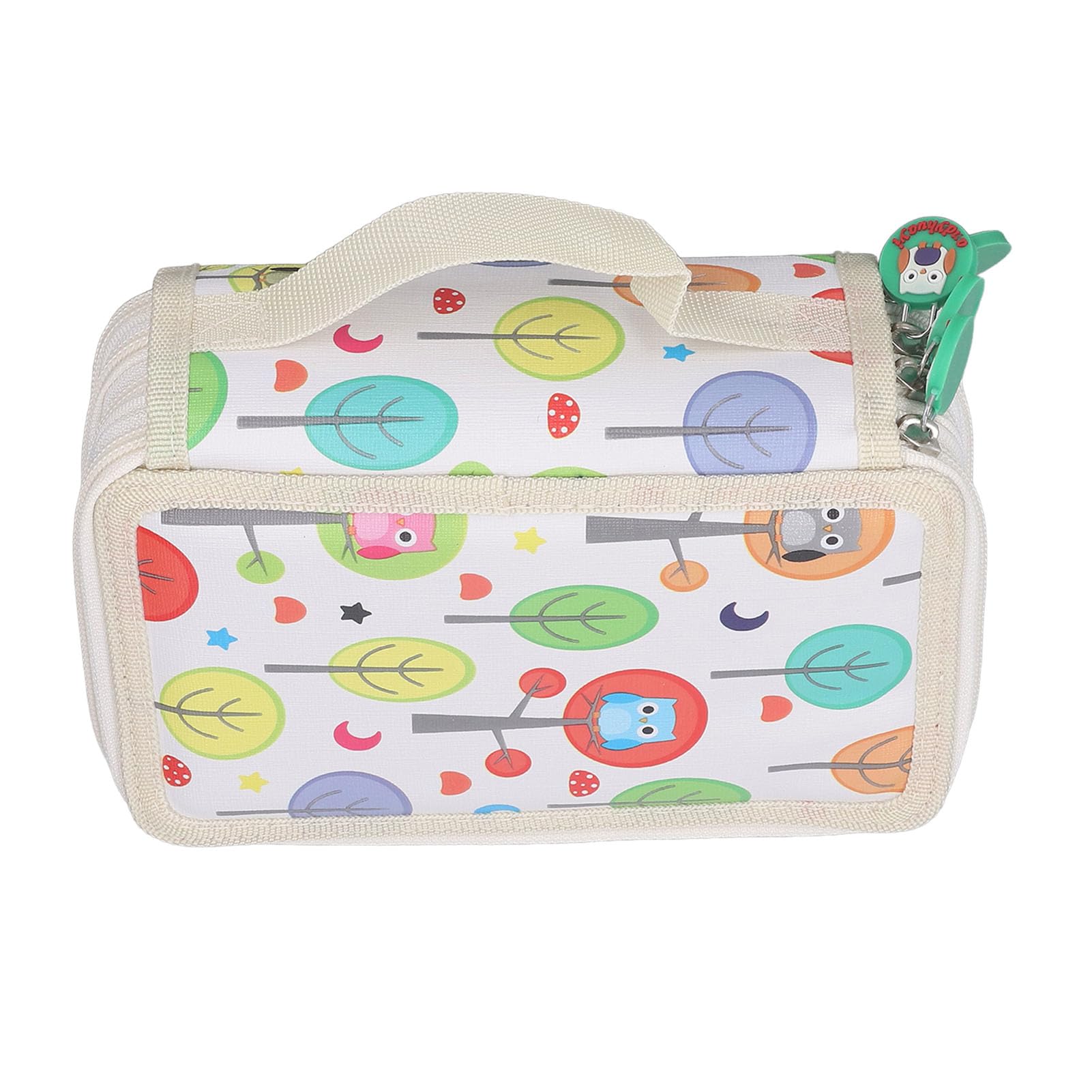 Wakects Astuccio Colorato Astuccio Grande in Pelle PU Portapenne Pieghevole di Grande capacità con Cerniera e Design a Forma di Cartone Animato per Artisti Studenti Conservazione di Disegni in Aula