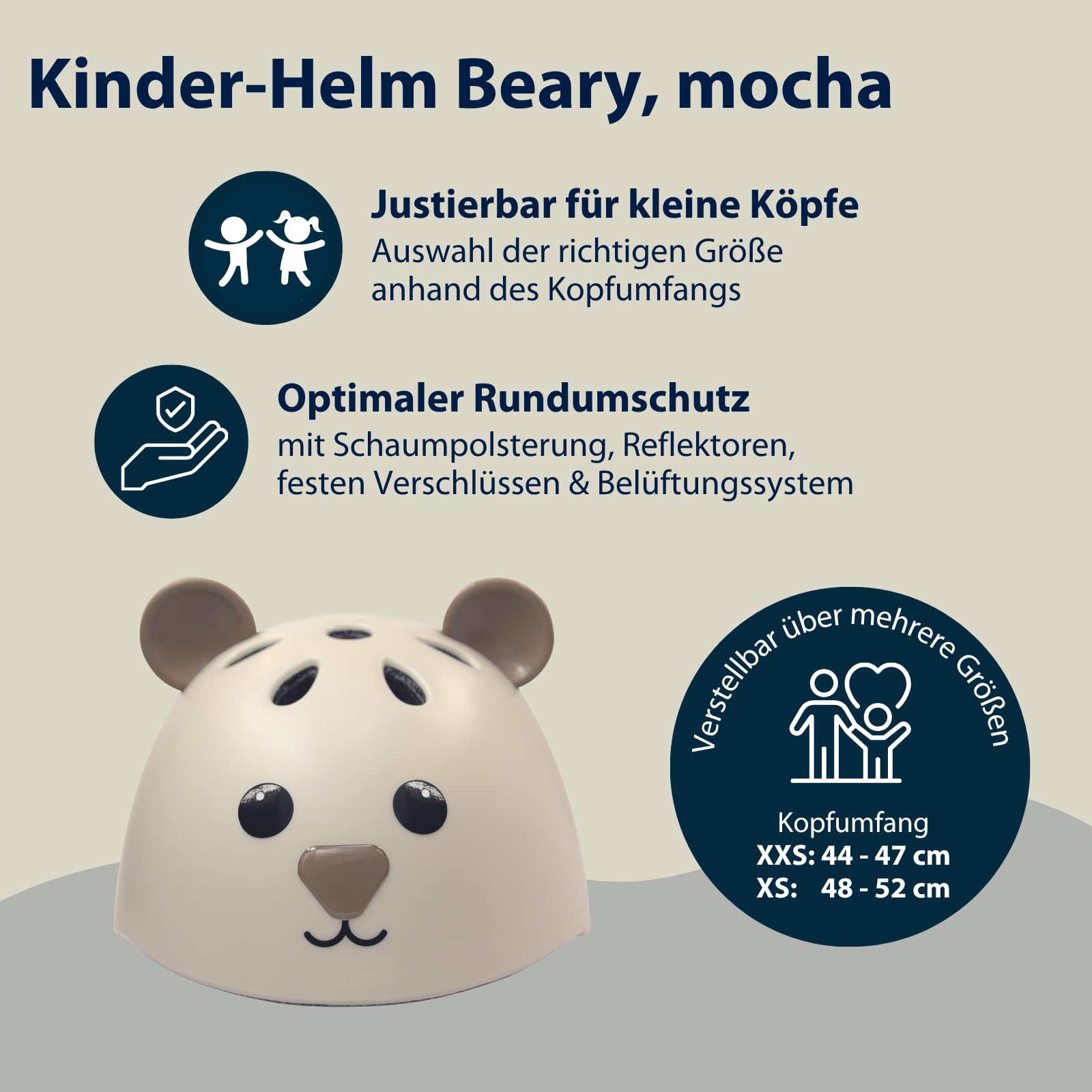 HUDORA Kinderhelm mit süßem Tier-Motiv - Bequemer Kleinkind-Helm in XXS, XS - Sicherer Fahrradhelm - Hochwertiger Kinder-Helm für Mädchen und Jungen - für Laufrad, Scooter und Fahrrad