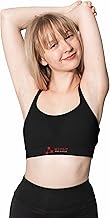 Mypro Sport Nutrition Women Sports Bra - Anti Bacterial- Padded- Full Coverage - Wireless - Free Size Sports Bra for Women Black