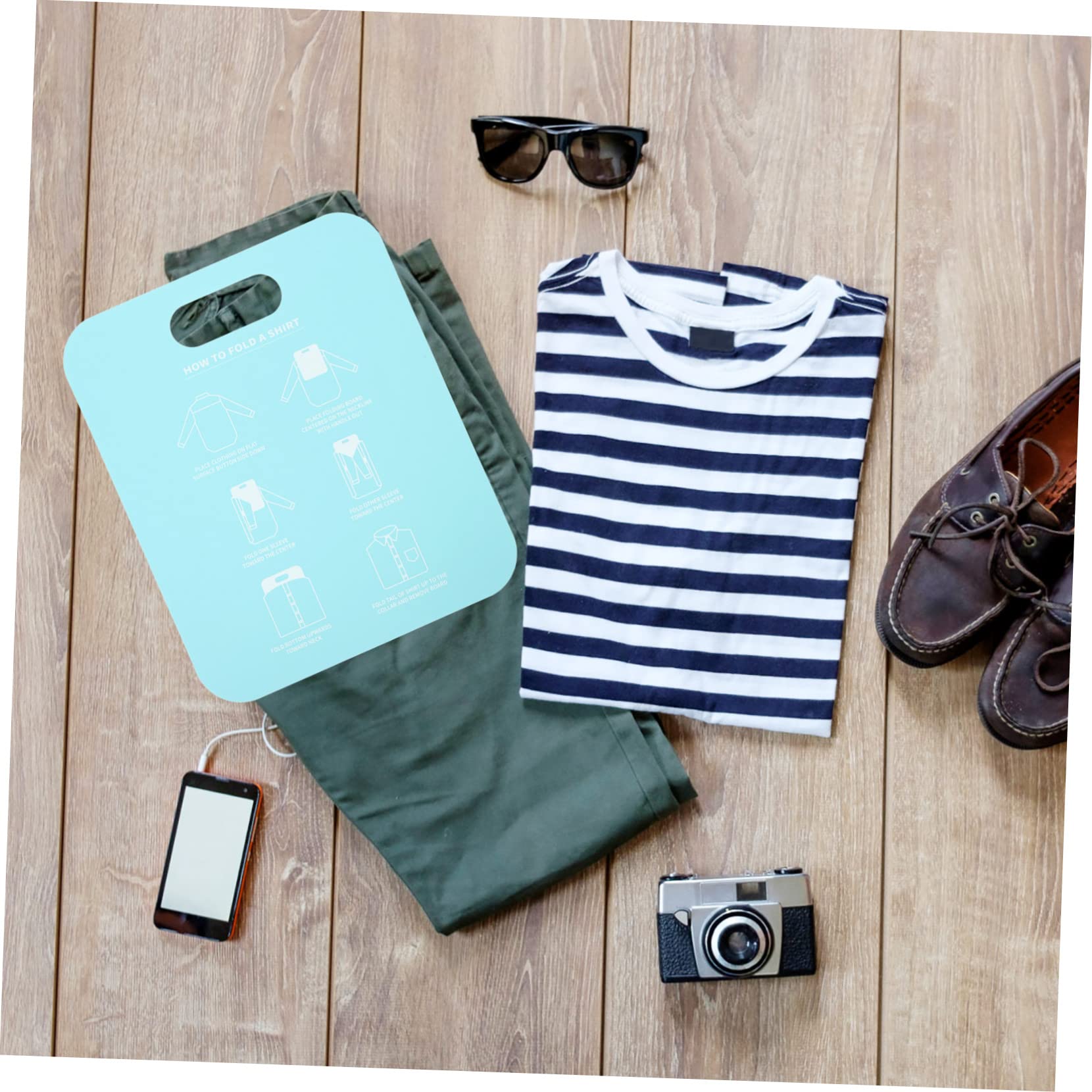 Levemolo Clothes Folding Boards 2pcs Shirt Packing Tool Garment Support Wrinkle- Stacking for Travel