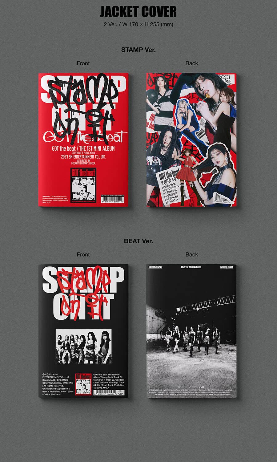 GOT THE BEAT STAMP ON IT 1. mini album (STAMP (A) + BEAT(B) - zestaw 2 Ver. +1ea składany plakat) K-POP SEALED