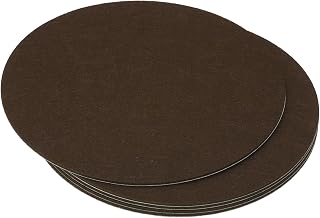 PATIKIL 10 Inch Diameter Lamp Base Felt, 5Pack 2mm Thickness Round Soft Adhesive Non-Slip Anti-Scratch Backed Felt for Lamp Furniture DIY Craft, Coffee