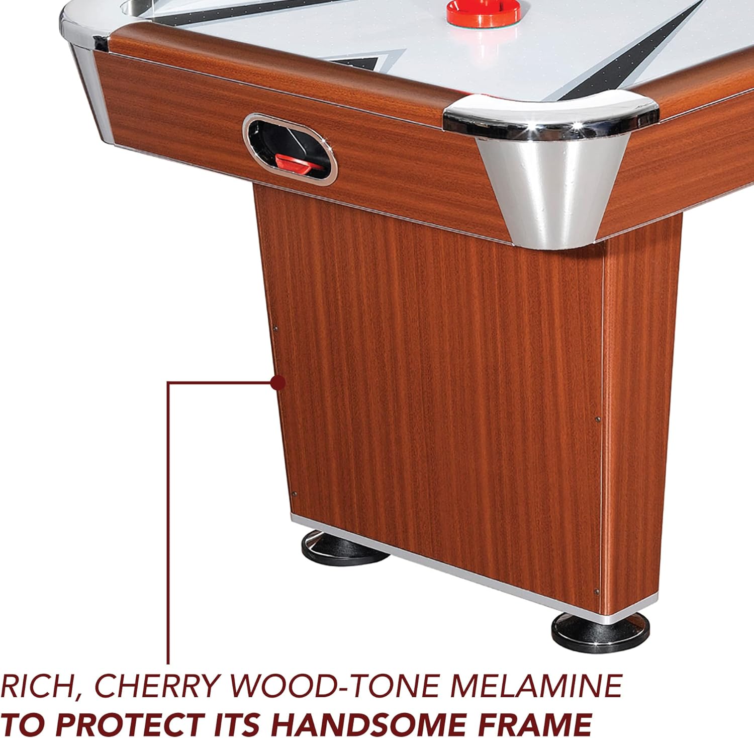 Hathaway Midtown 6' Air Hockey Family Game Table with Electronic Scoring, High-Powered Blower, Cherry Wood-Tone, Strikers and Pucks : Air Hockey Equipment : Sports & Outdoors