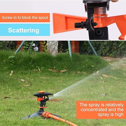 Miniatura 9 de Aspersor giratorio para césped, rociador de agua de jardín, rociador de patio de rotación G34, sistema de agua ajustable y al aire libre para riego