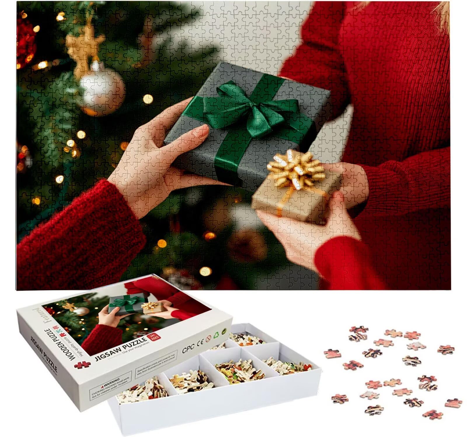 Puzzle Personalizado con Foto, Personalizada Rompecabezas Personalizado Diseña tu Logo Foto o Texto, Personalizado Navidad Halloween San Valentín Parejas Niños Familia Amigos h-2693