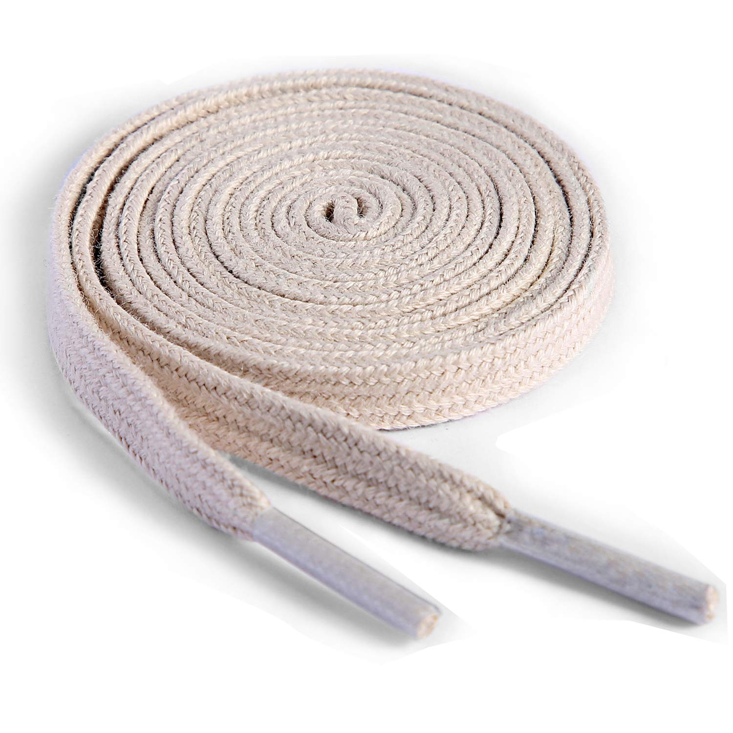 [2 Pairs] Flat Athletic Shoe Laces - 100 Percent Cotton Shoe Laces for Sport Canvas Shoes and Sneakers Shoelaces