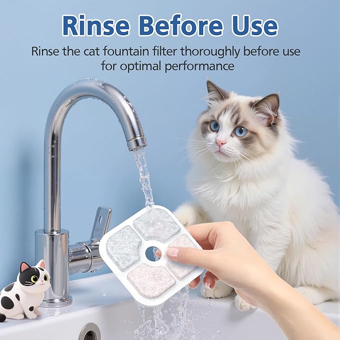 Pack de 25 Filtros para Fuente de Agua de Gato, Compatible con Catit PIXI miniatura 5