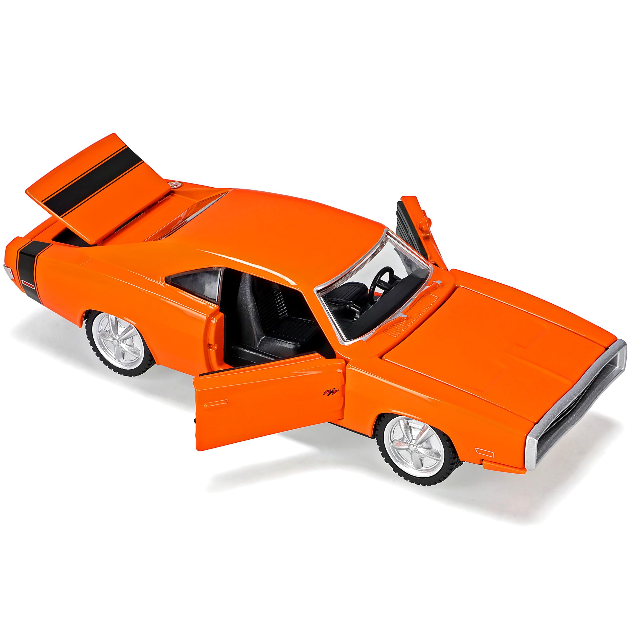 Generisch Dodge Charger R/T 1970 Orange mit Licht und Sound bekannt aus Dukes*Hazard EIN Duke kommt selten allein 1/32 Modell Auto