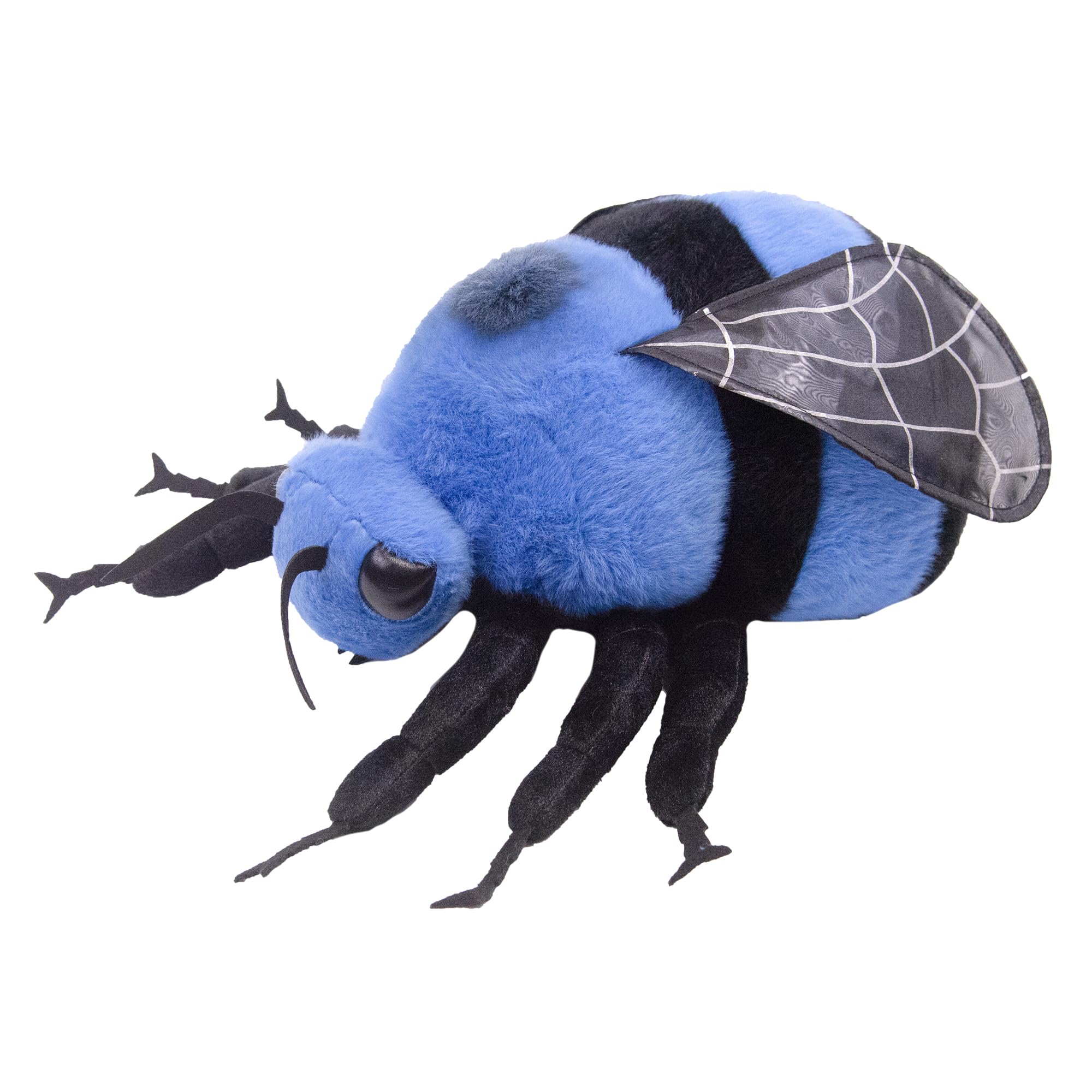 lilizzhoumax Bumblebee Plush Toy 38cm/15” Cute Realistic Stuffed Animal Wild Insect Plush Toy, Super Soft Funny Collection Playtime Toys Home Bedroom Decoration Child Gift for Kids Boys Girls Blue — image 1