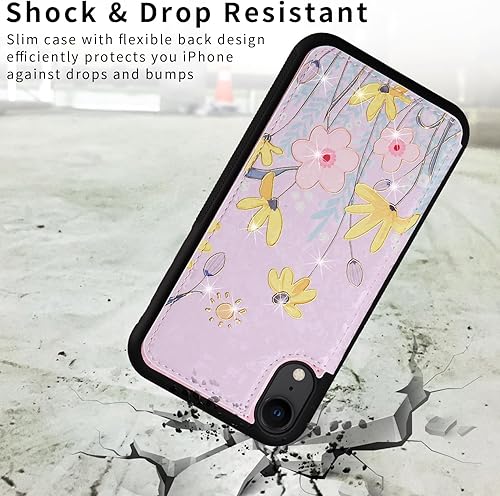 Miniatura 26 de UEEBAI Funda tipo cartera para iPhone 15 Pro Max con tarjetero, cubierta de cuero PU con soporte, bloqueo RFID, doble cierre magnético, relieve de