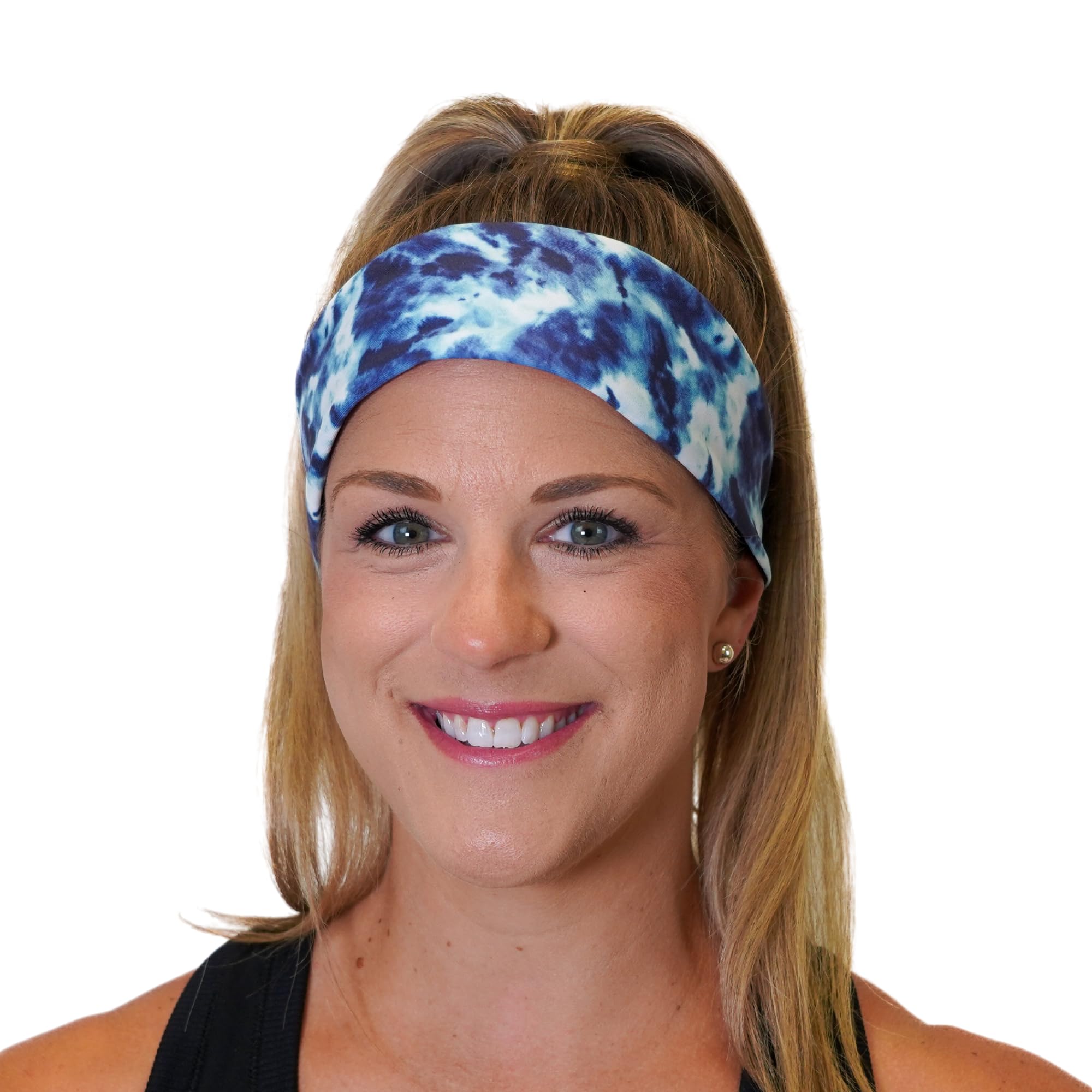 Hydra2-5.1 cm Diadema deportiva – Cero sudor en los ojos, absorbe la humedad, antideslizante, el cabello se mantiene en su lugar, banda deportiva para el sudor para hombres y mujeres